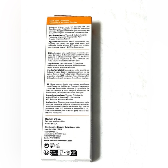 Retinol + Vitamin C Dark Spot Corrector by Skincare Cosmetics NIB - Picture 4 of 6